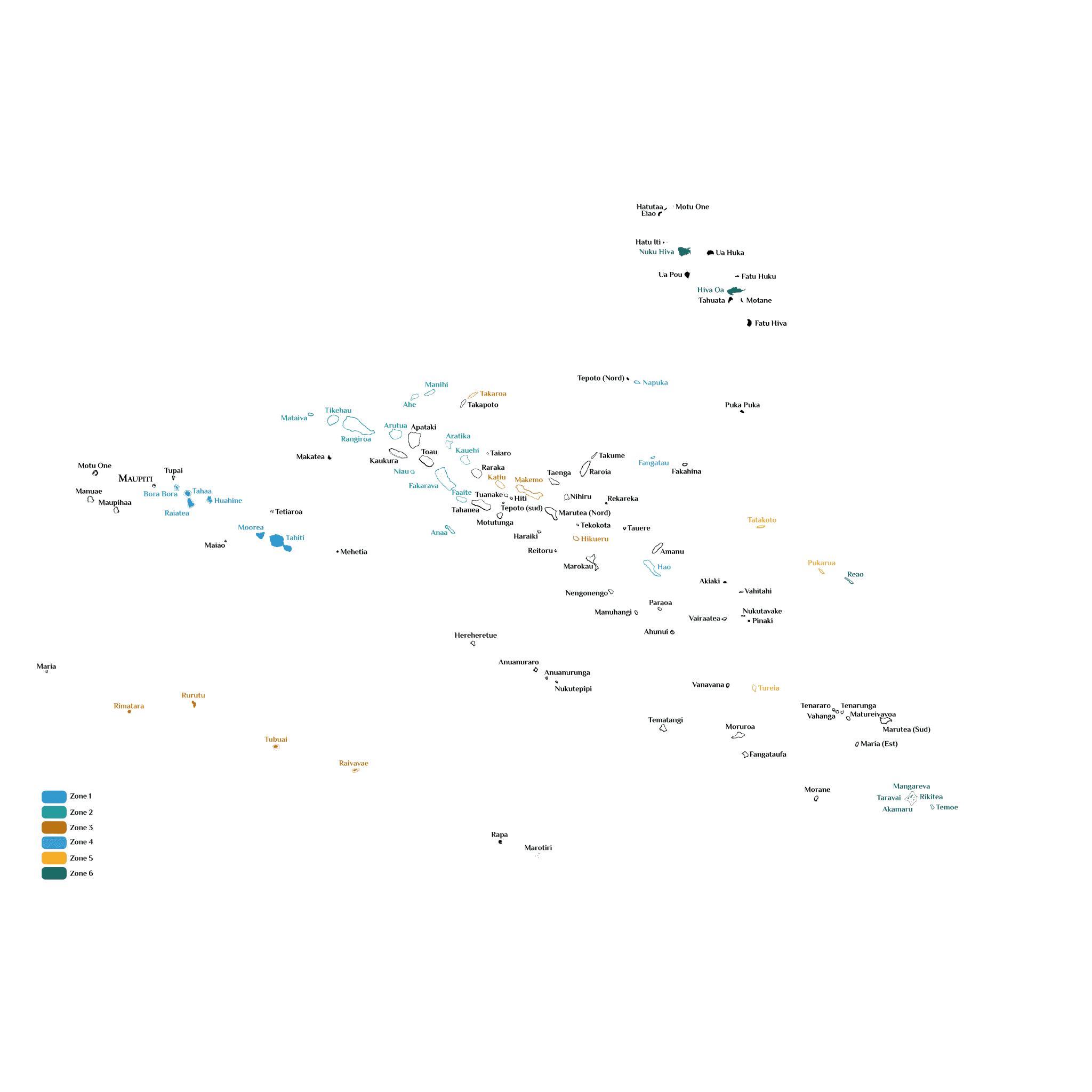 Nos 7 zones tarifaire